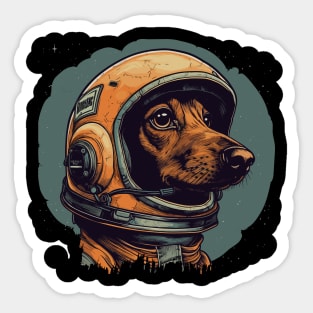 Dachshund Wiener Astronaut Sticker